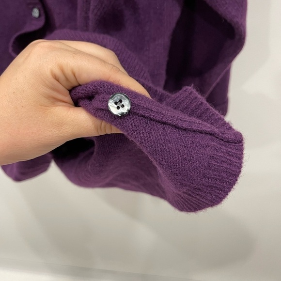 Pastille Vintage Knit Blazer Jacket Skirt Set Purple Lambswool Medium Button - Picture 8 of 11